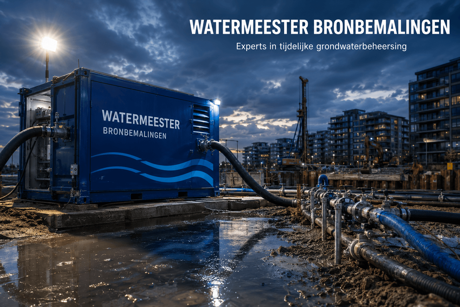 Bronbemaling op de bouwplaats